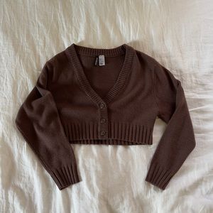Brown cropped sweater